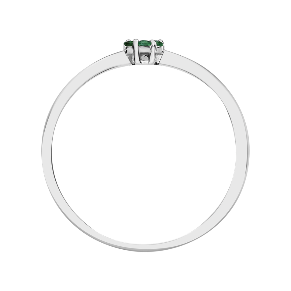 Prsteň s diamantom a smaragdmi Shiny Constellation
