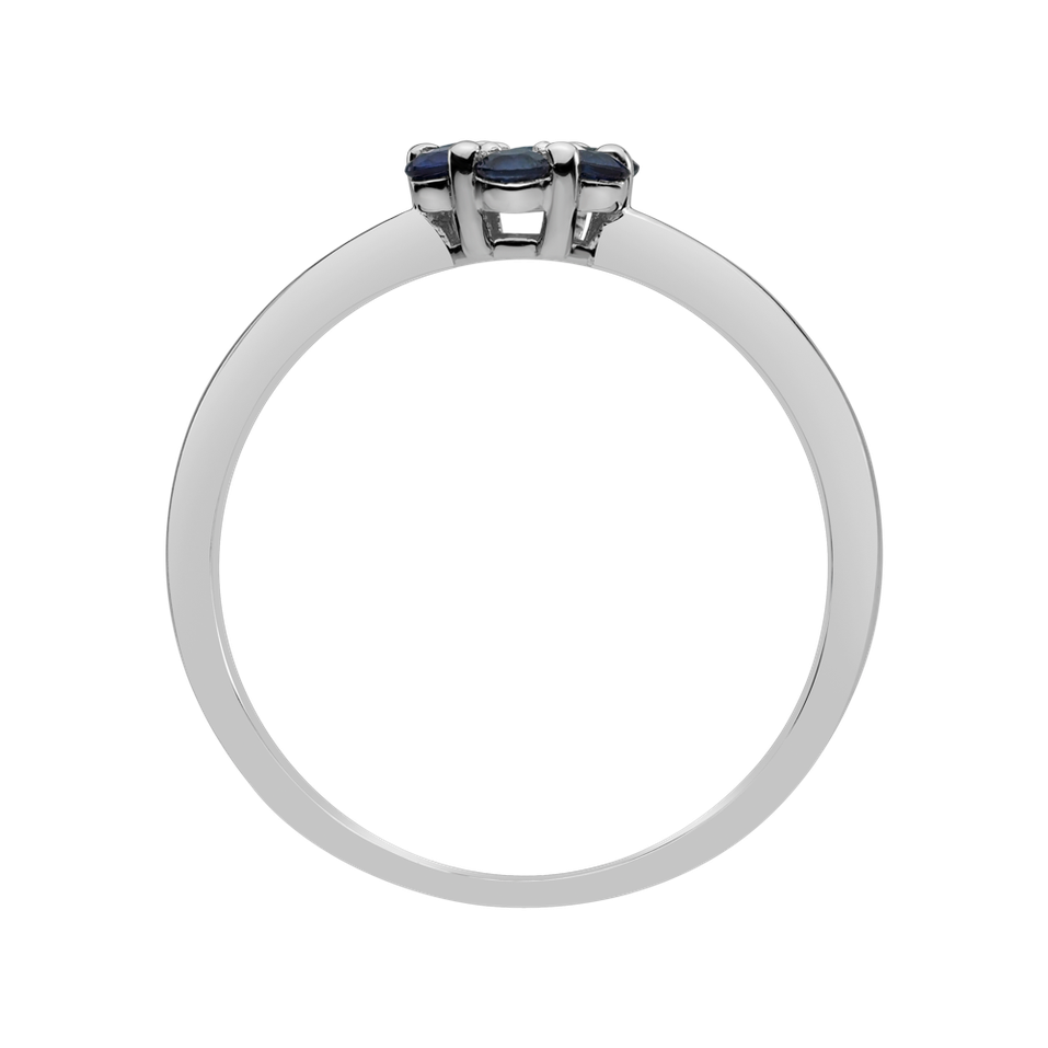 Prsteň s diamantom a zafírmi Shiny Constellation