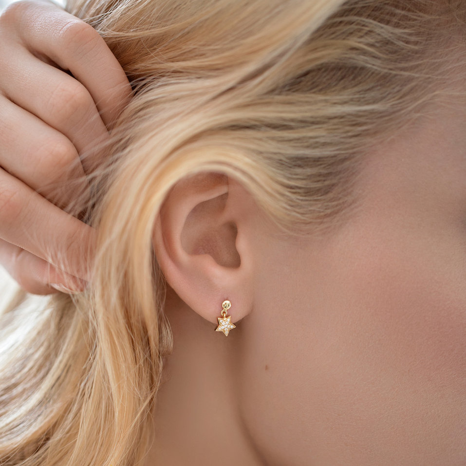 Náušnice s čiernymi diamantmi Amazing Night