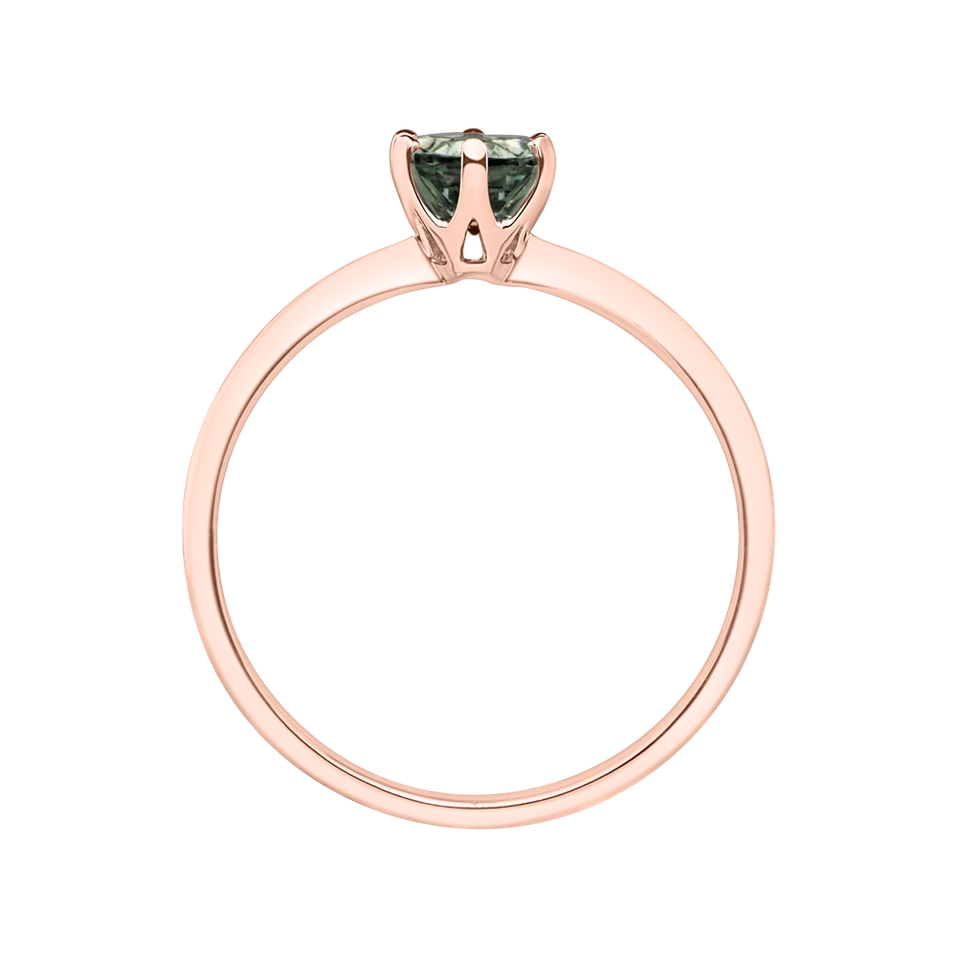 Prsteň s turmalínom  tyrkys Bonbon