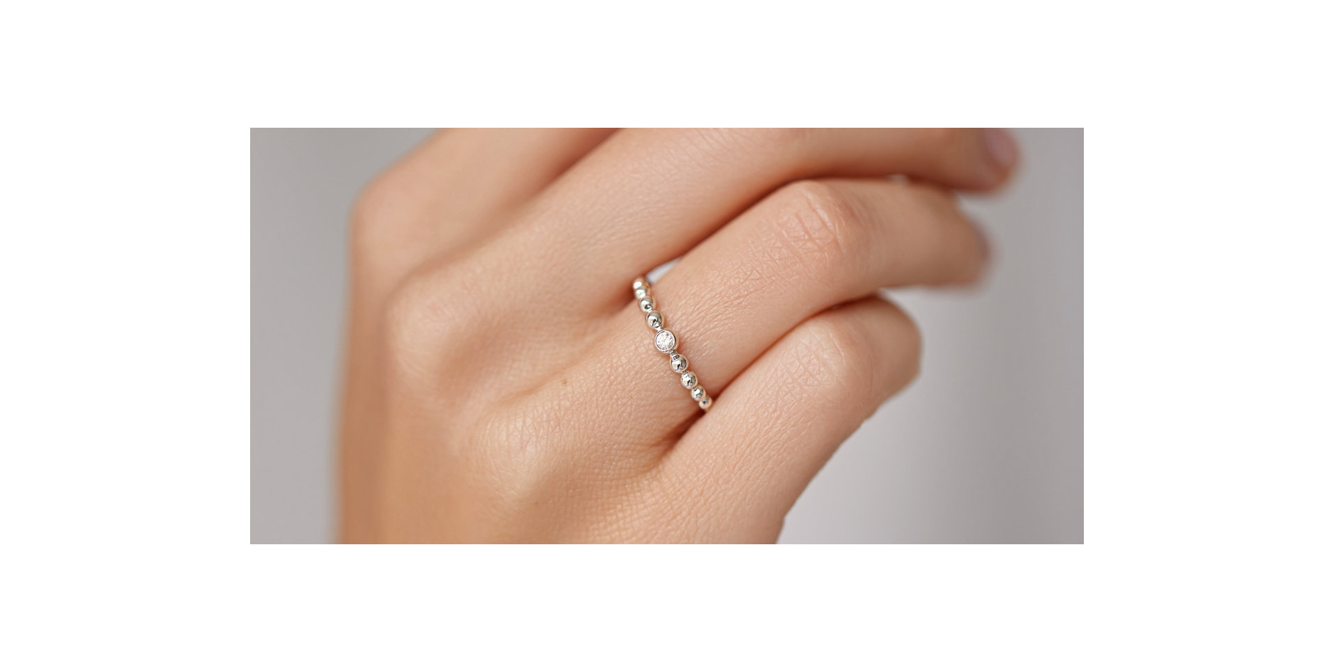 Prsteň s diamantom Shiny Dots