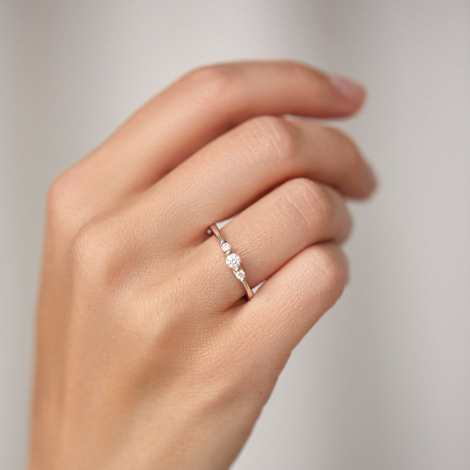 Prsteň s diamantmi Shards