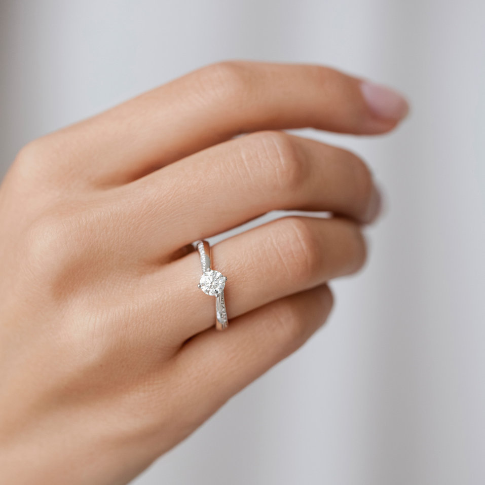 Prsteň s diamantmi Shiny Poetry