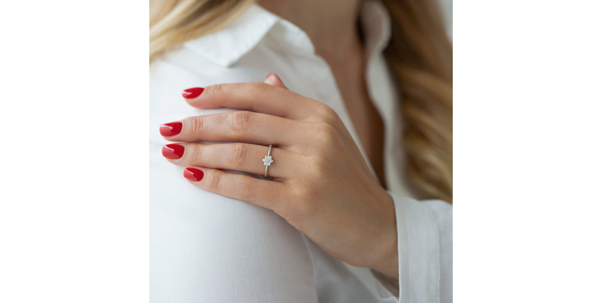 Prsteň s diamantmi Winter Star