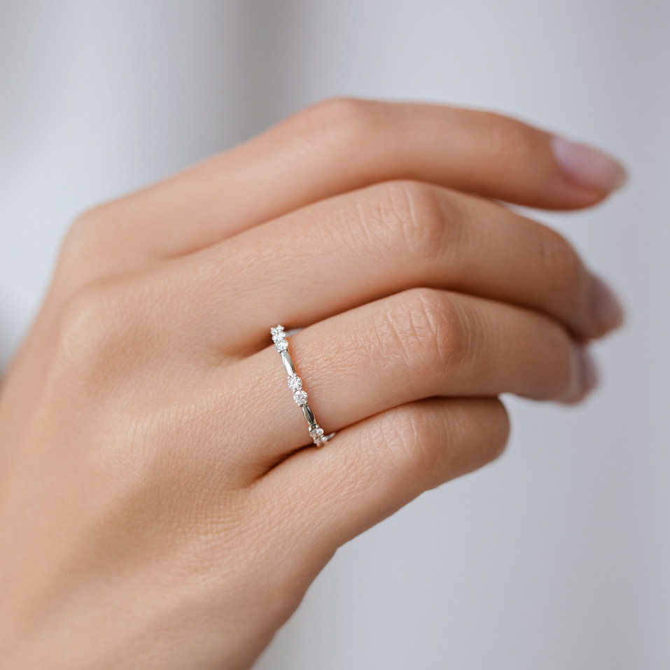 Prsteň s diamantmi Triple Galaxy