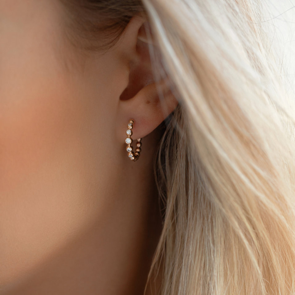 Náušnice s diamantmi Shiny Dots