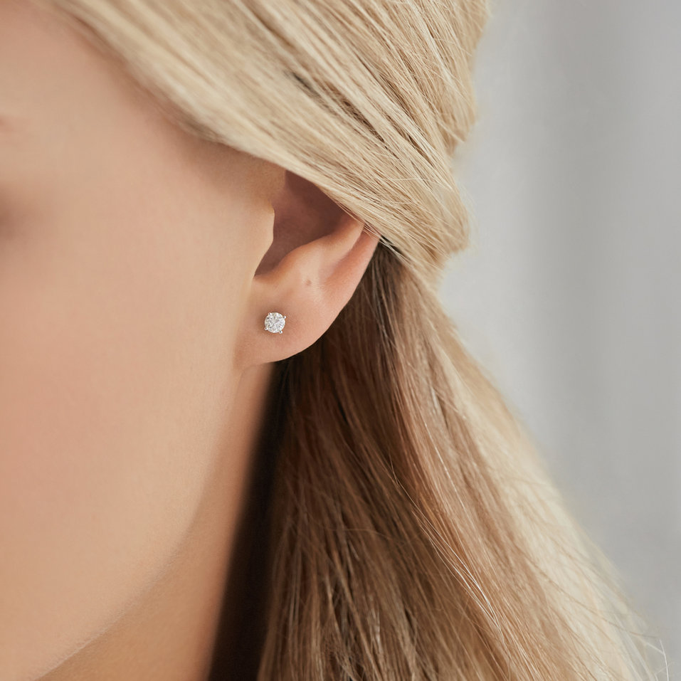 Náušnice s diamantmi Sparkling Rain