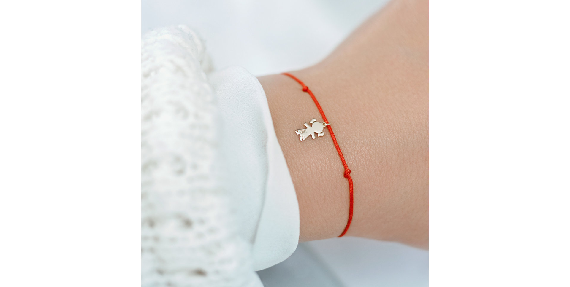 Diamantový náramok so šnúrkou Girl