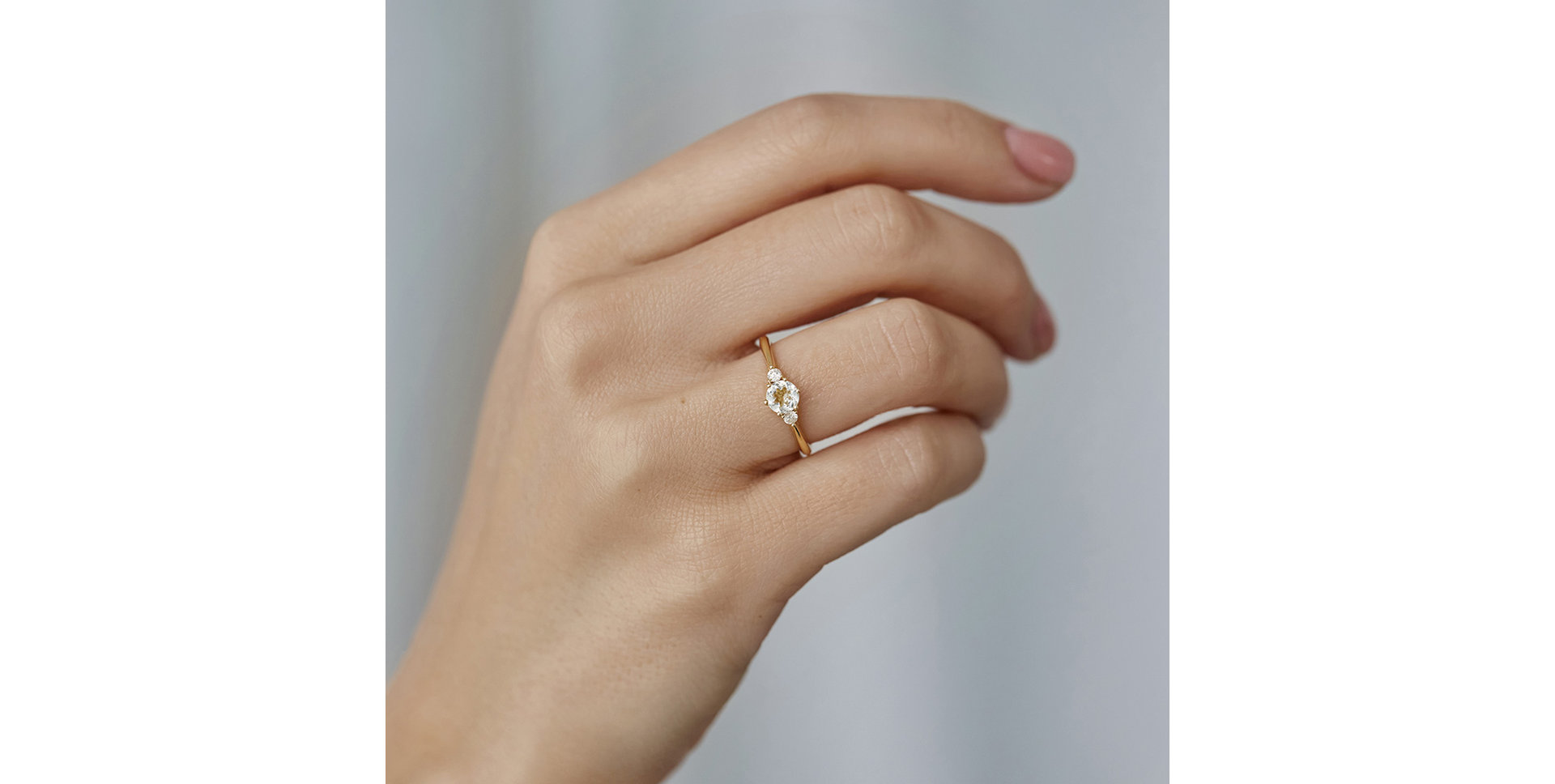 Prsteň s diamantmi a peridotom Midnight Serenity