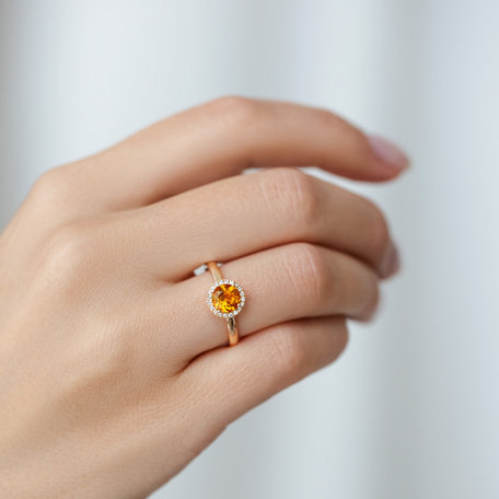 Prsteň s diamantmi a topásom london Bonbon