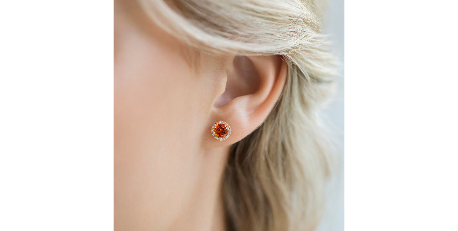 Náušnice s diamantmi a tanzanitom Eternal Sunshine