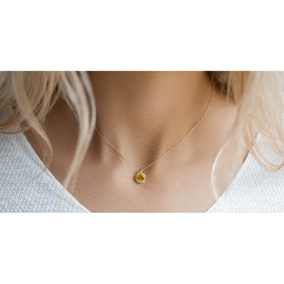 Náhrdelník s diamantmi a smoky quartzom Luxury Bonbon