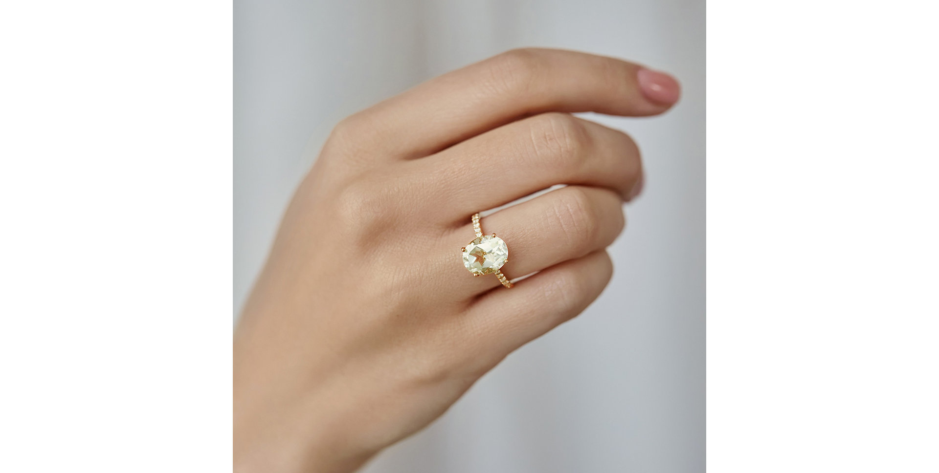 Prsteň s diamantmi a ametystom brazil Playful Glamour