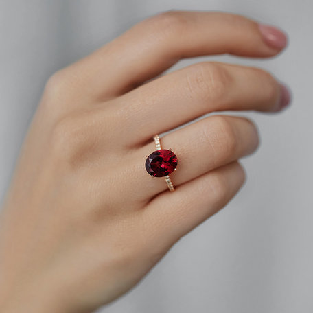 Prsteň s diamantmi a peridotom Playful Glamour