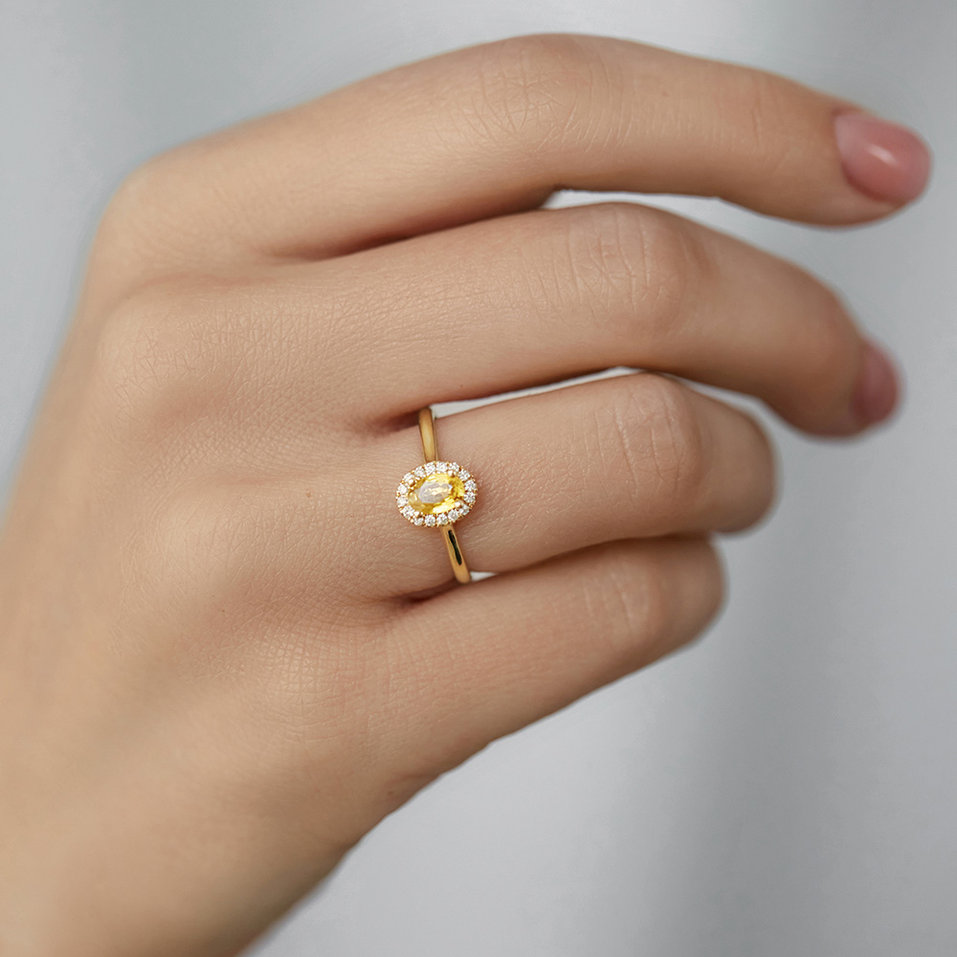 Prsteň s diamantmi a zafírom Princess