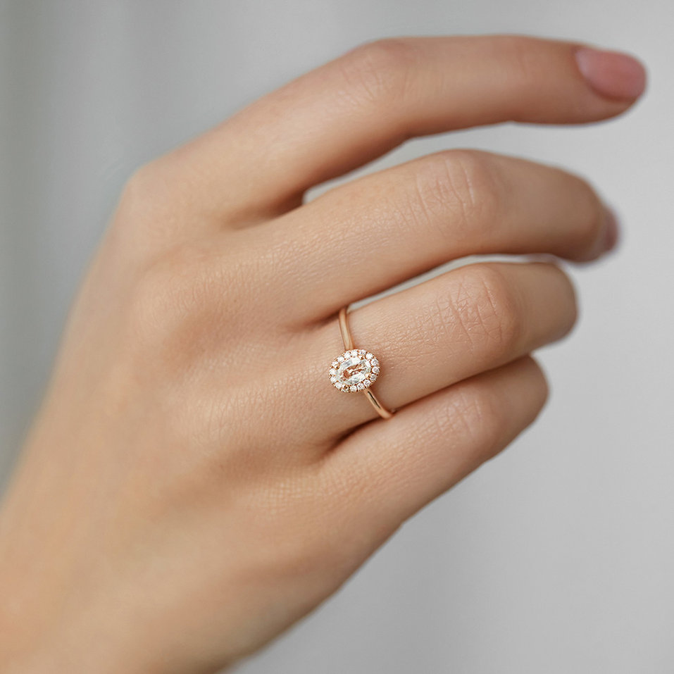 Prsteň s diamantmi a zafírom Princess