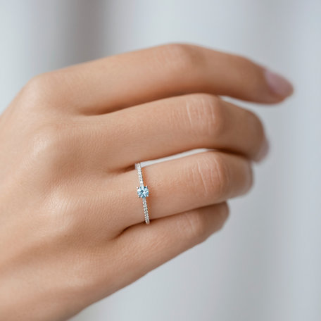 Prsteň s topásom a diamantmi Gem Simplicity