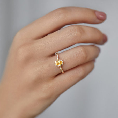 Prsteň so zafírom a diamantmi Princess