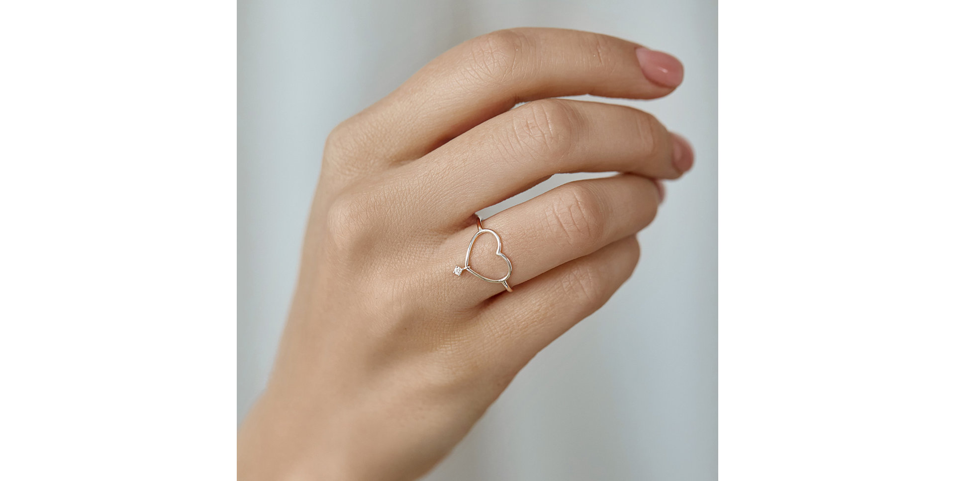 Prsteň s diamantom Mellow Heart