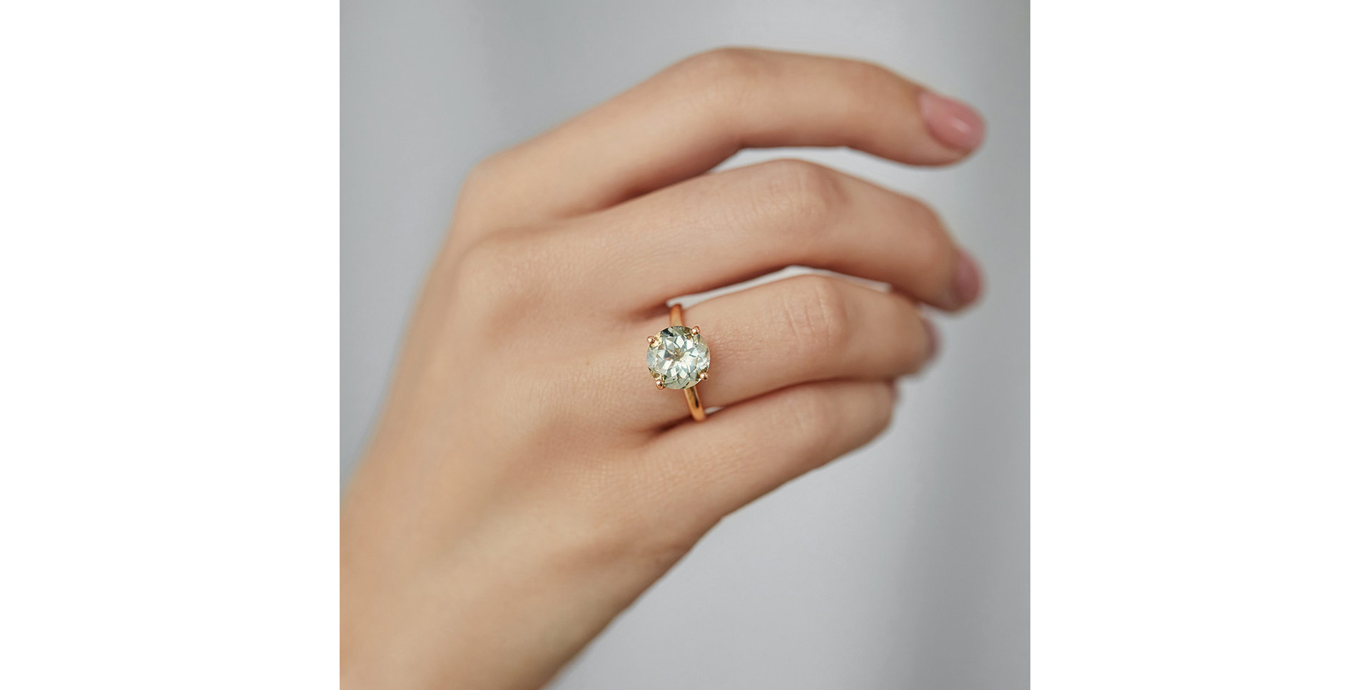 Prsteň s ametystom green Bonbon