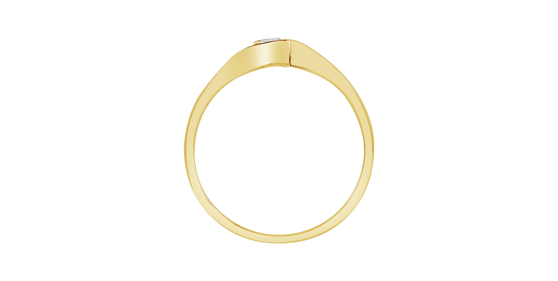 Prsteň s diamantom Wave of Love