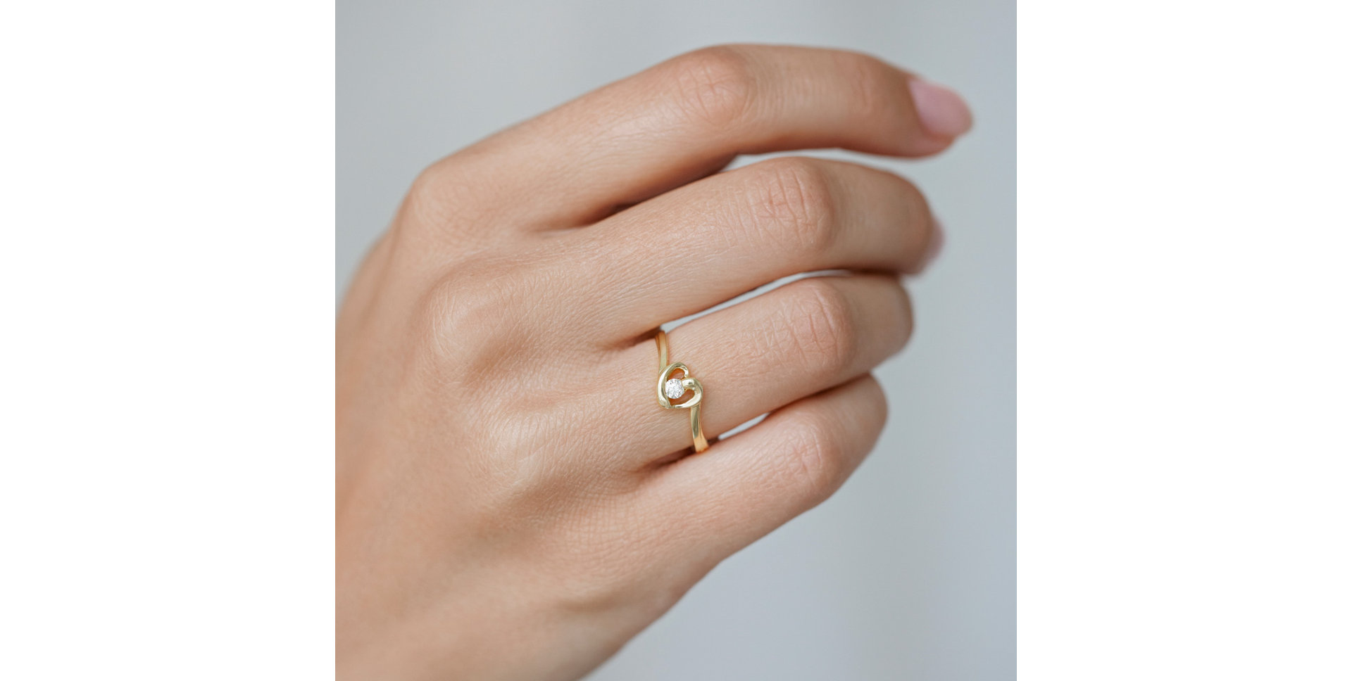 Prsteň s diamantom Love Message