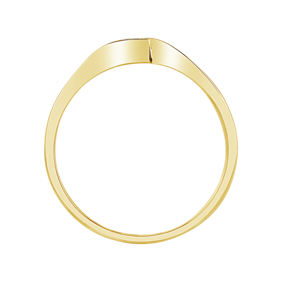 Prsteň s diamantom Wave of Love