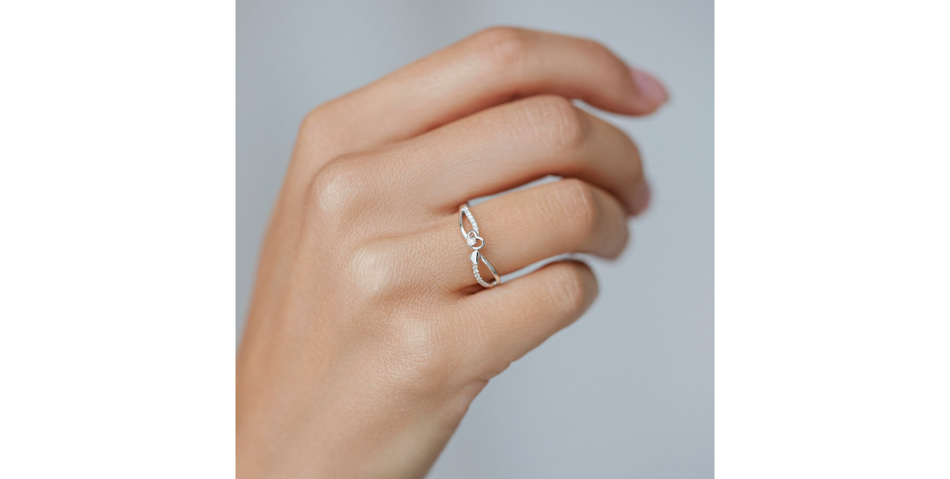 Prsteň s diamantmi Lovely Heart