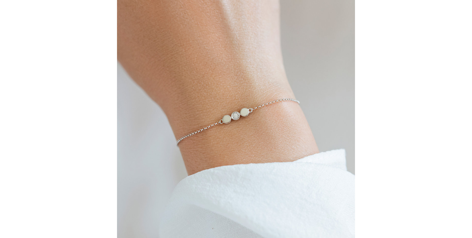 Náramok s diamantom Sparkling Circles