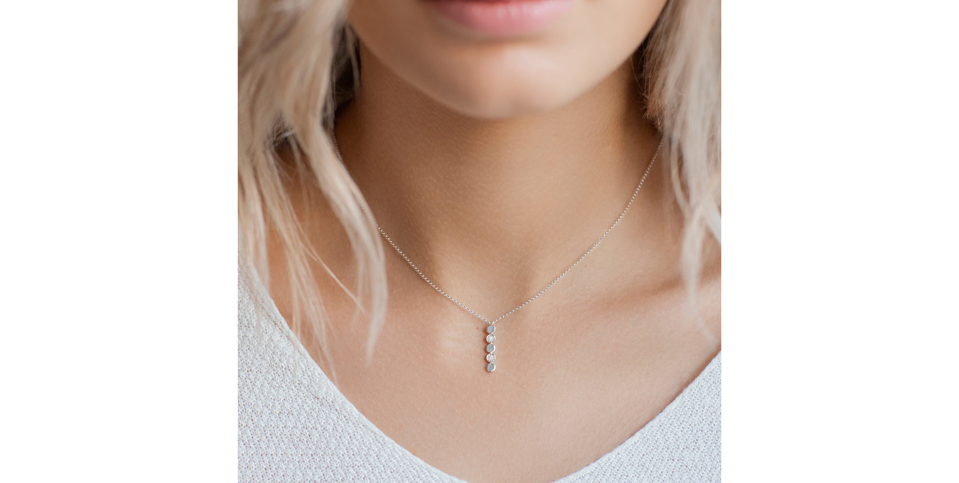 Náhrdelník s diamantmi Shiny Dots