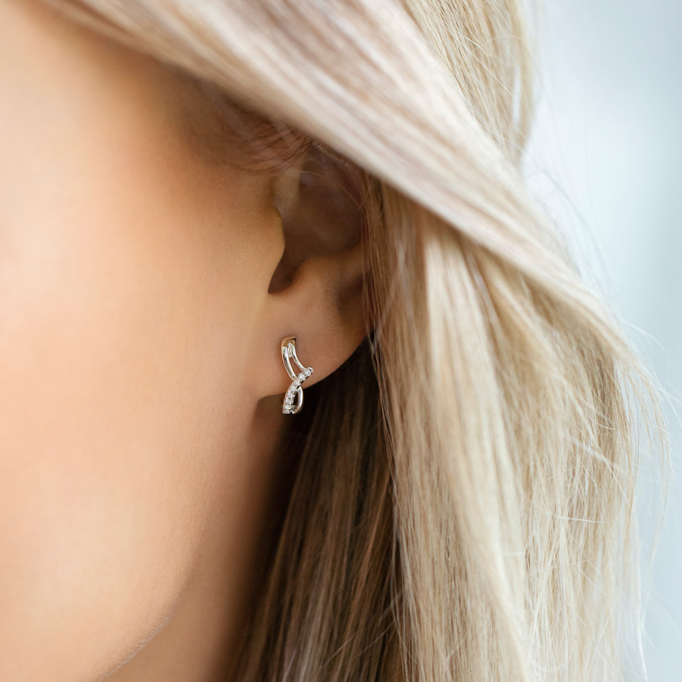 Náušnice s diamantmi Elegant Line