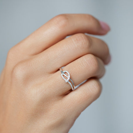 Prsteň s diamantmi Elegant Knot