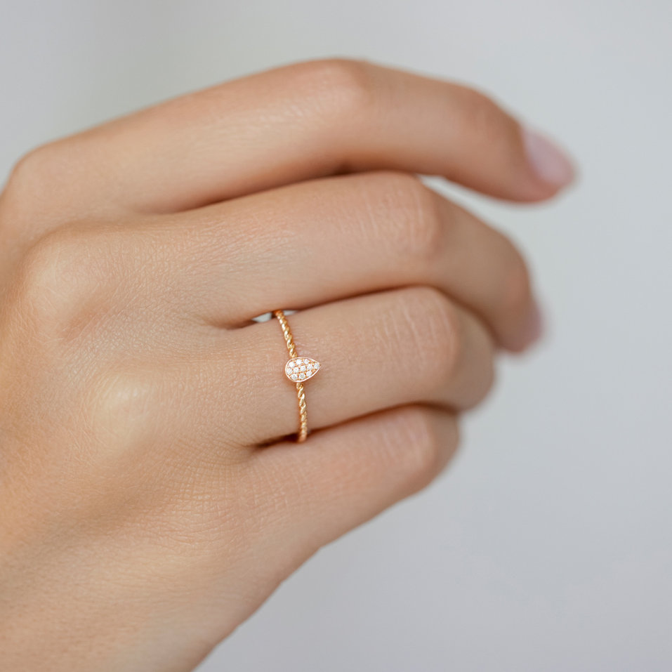 Prsteň s diamantmi Endless Drop