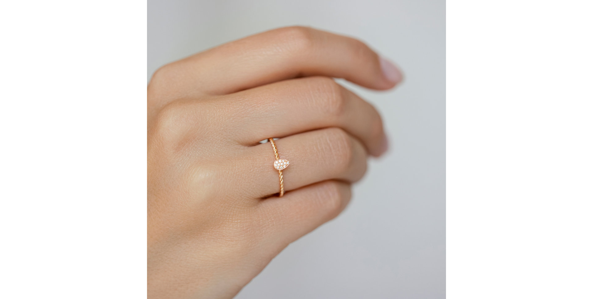 Prsteň s diamantmi Endless Drop