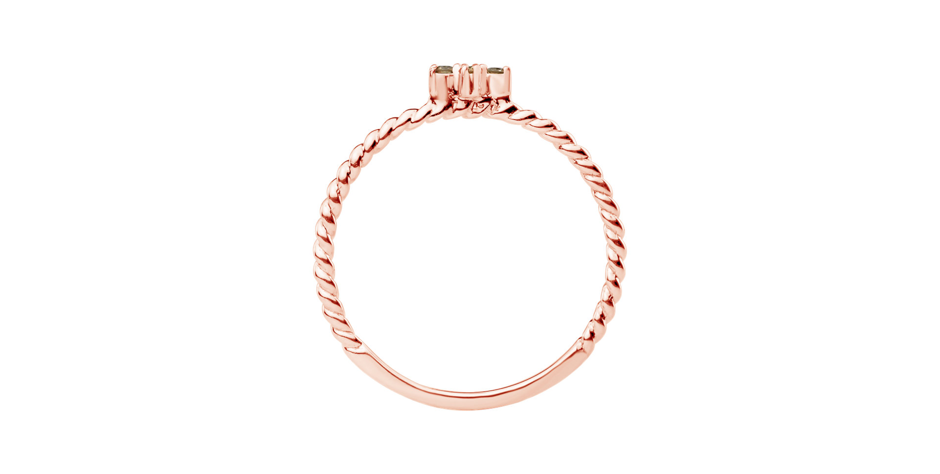 Prsteň s hnedými diamantmi Cross