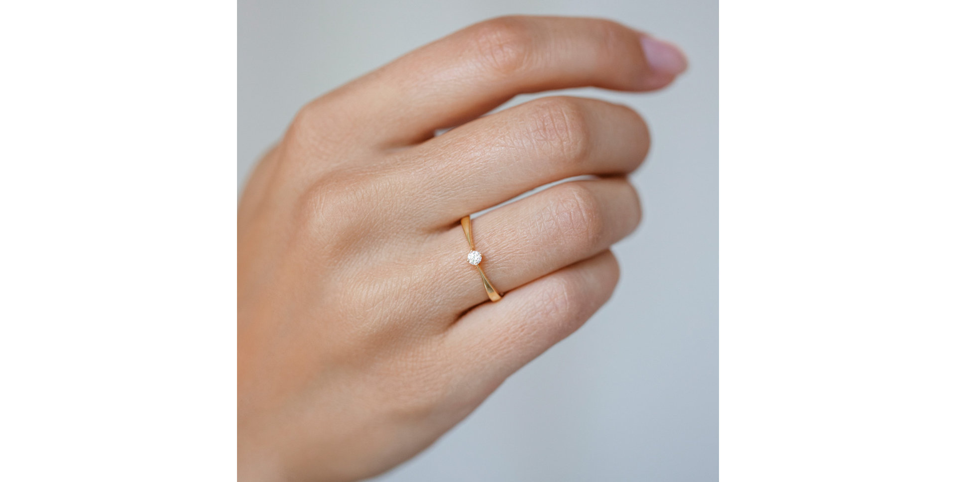 Prsteň s diamantom Made with Love