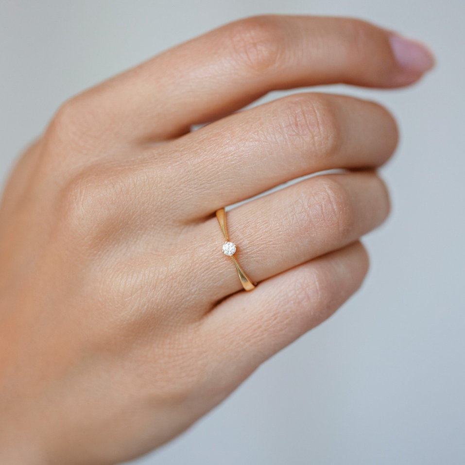 Prsteň s diamantom Made with Love