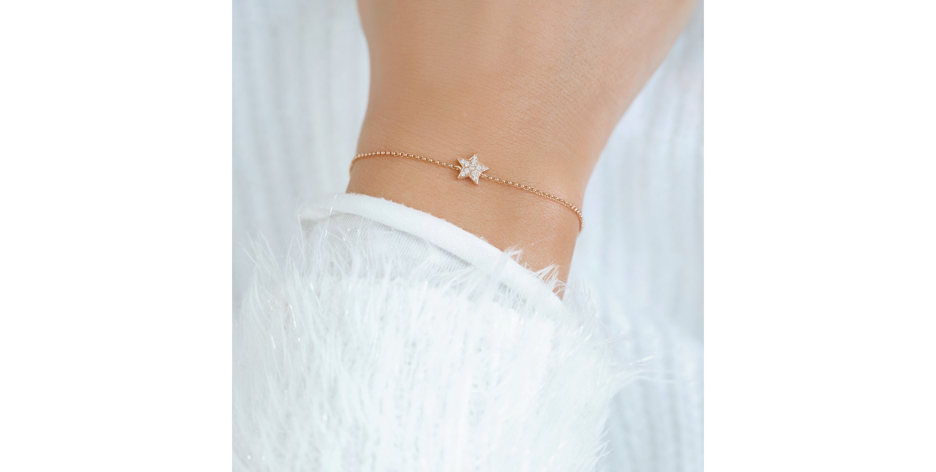 Náramok s hnedými diamantmi Night Message