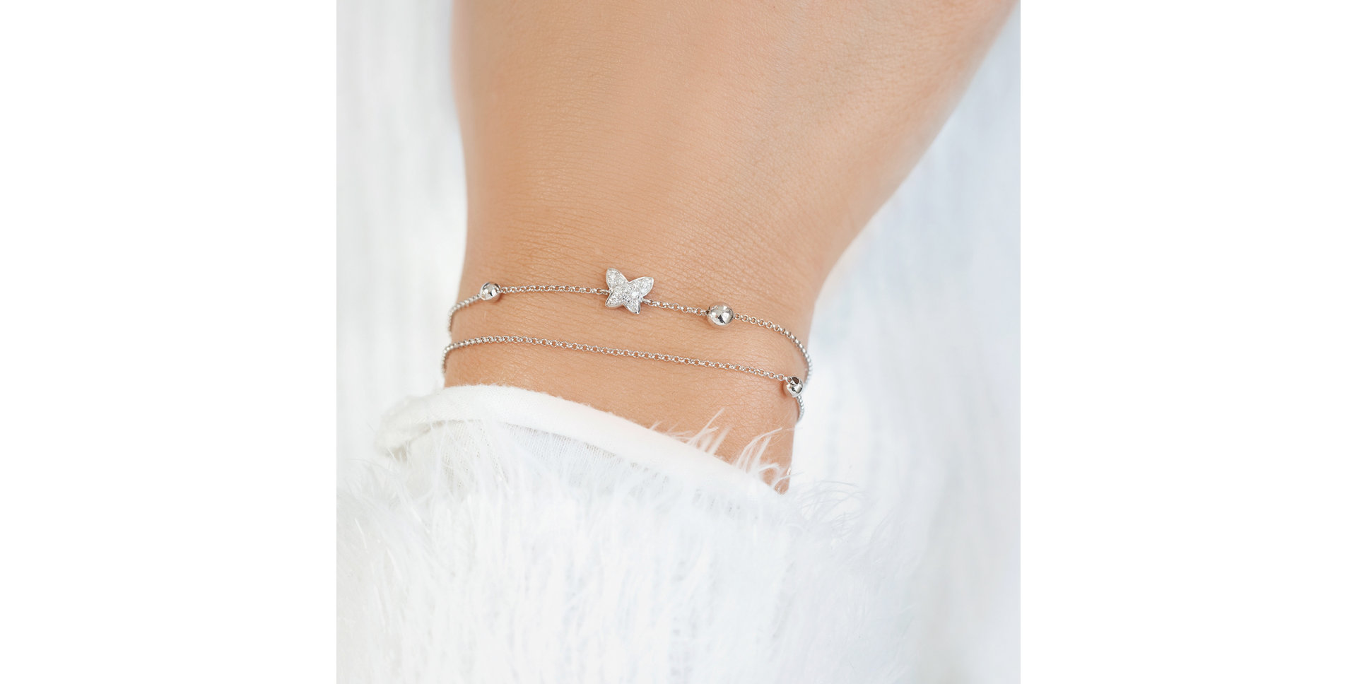 Náramok s hnedými diamantmi Magic Message