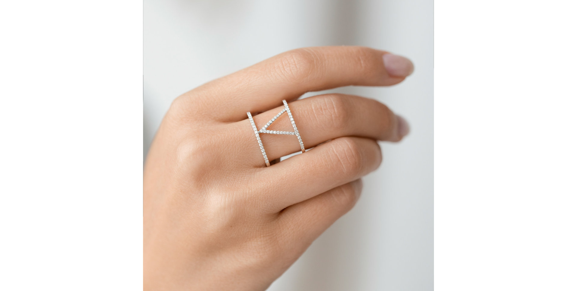 Prsteň s diamantmi Victory Line