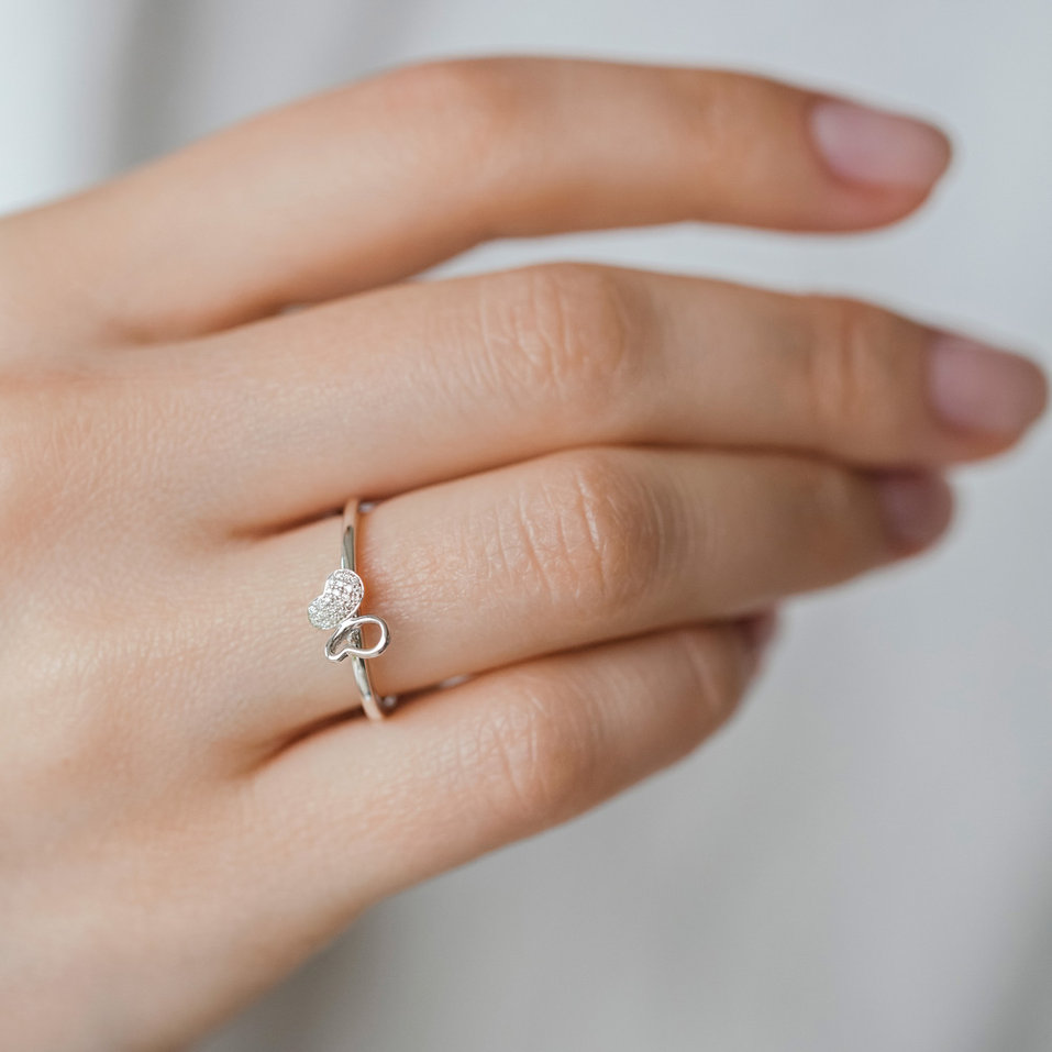 Prsteň s diamantmi Butterfly