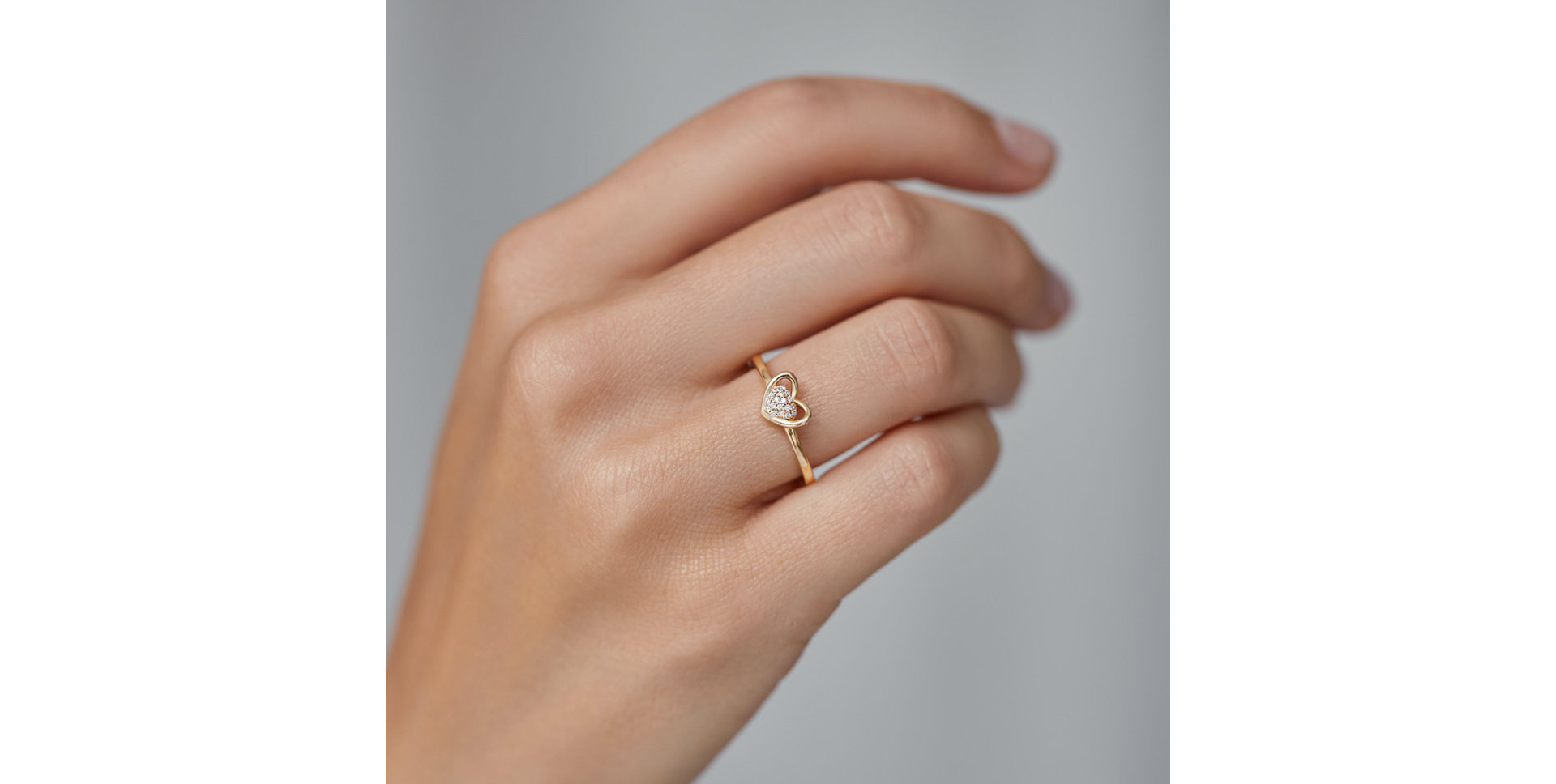 Prsteň s diamantmi Tender Heart