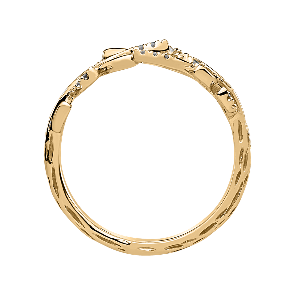 Prsteň s diamantmi Heavenly Leaves