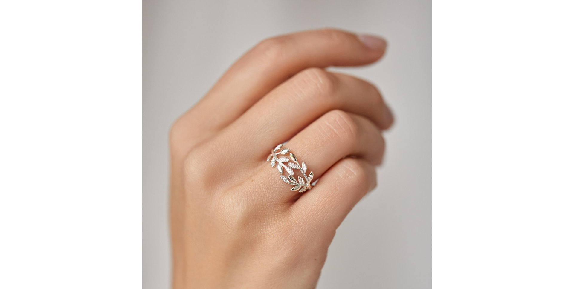 Prsteň s hnedými diamantmi Heavenly Leaves
