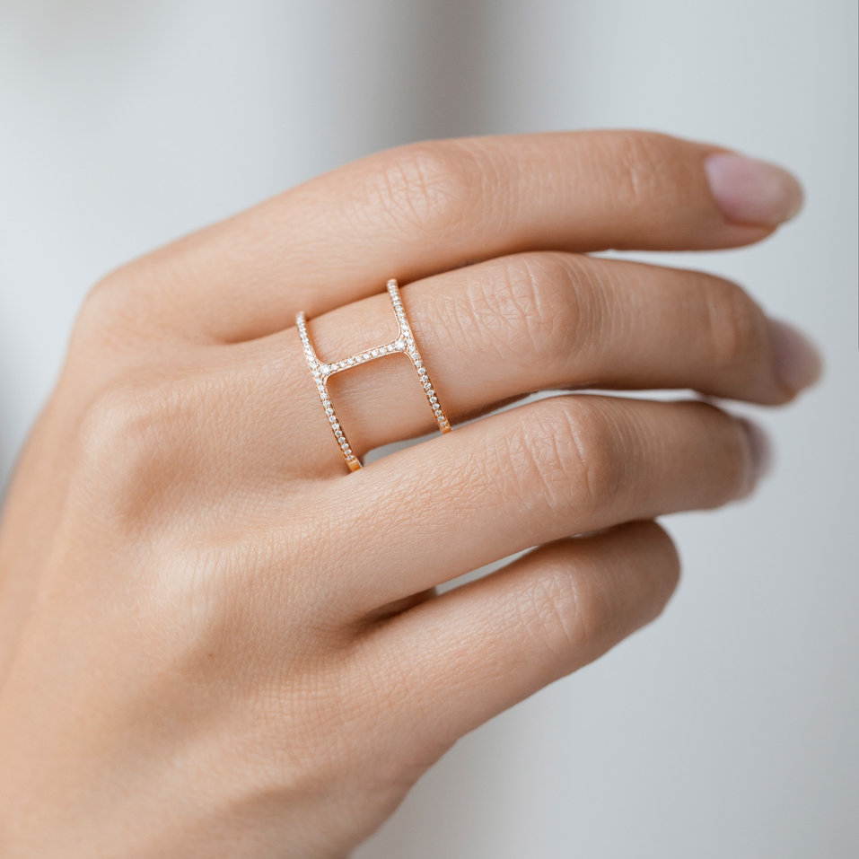 Prsteň s diamantmi Simply Luxury