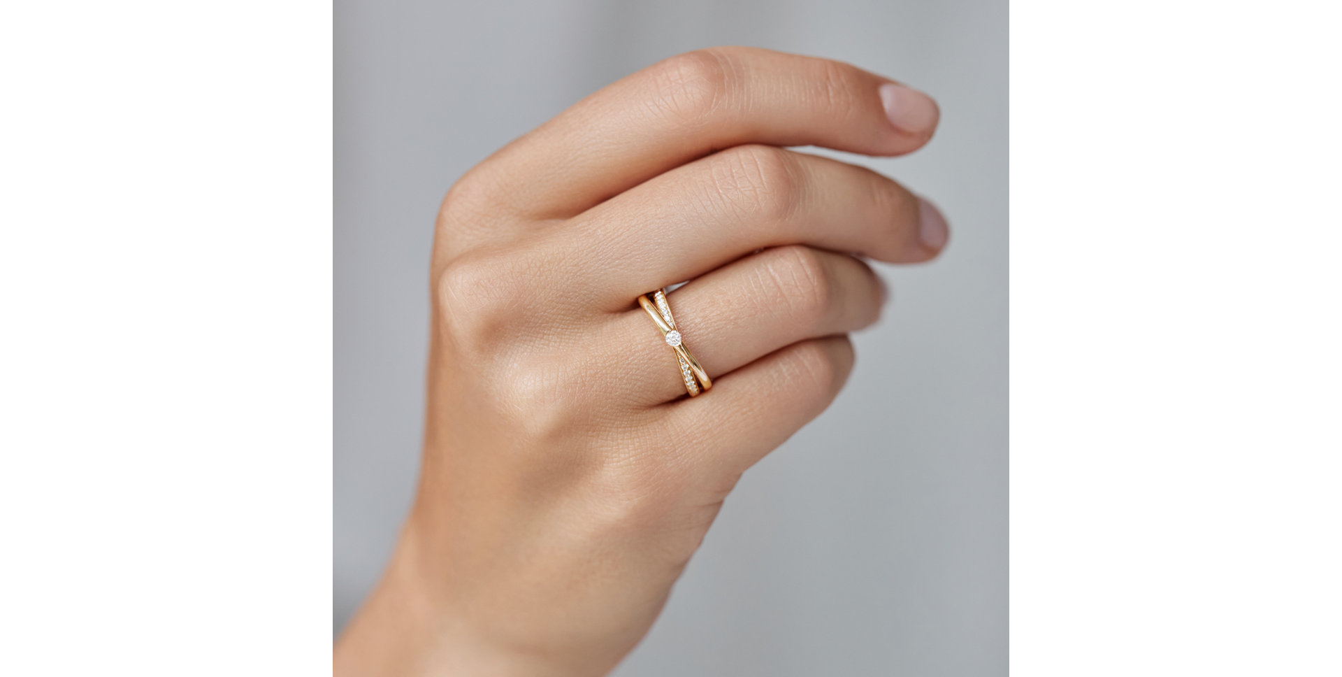 Prsteň s diamantmi Tender Twist