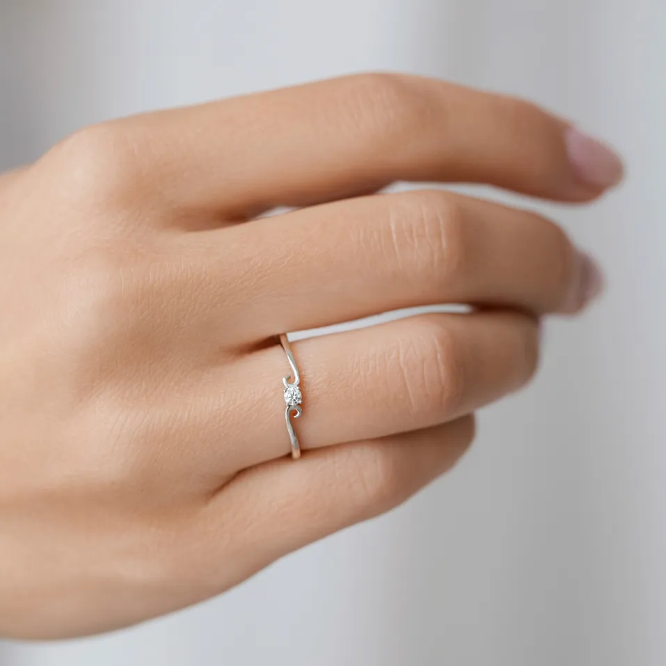 Prsteň s diamantom Baroque Love