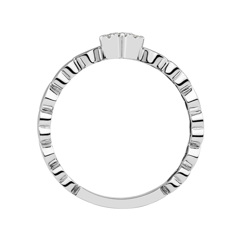 Prsteň s diamantmi Heart Galaxy