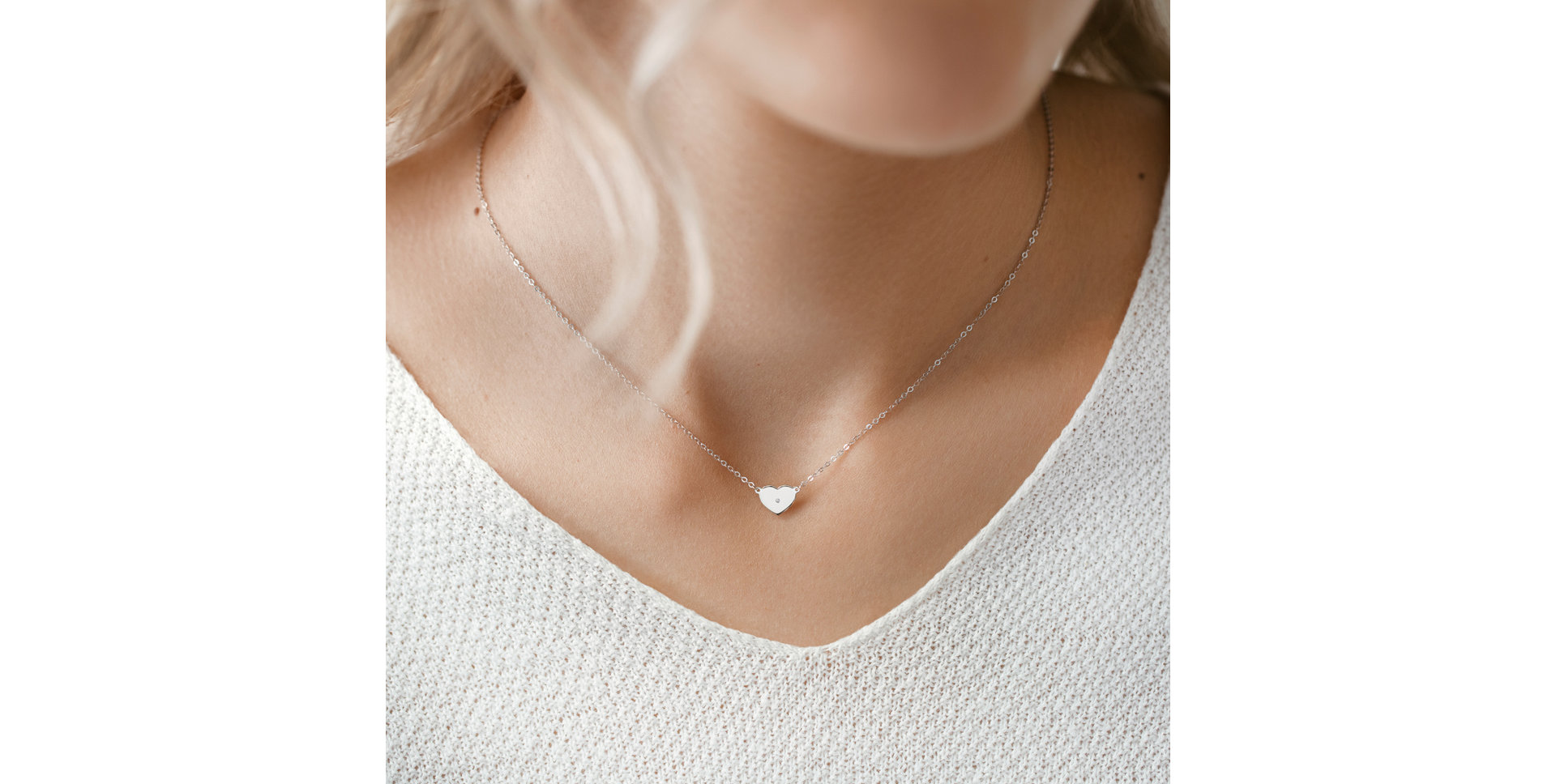 Náhrdelník s diamantom Lovely Heart