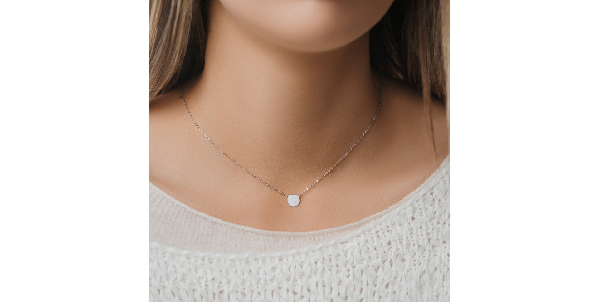 Náhrdelník s diamantom Moonlight